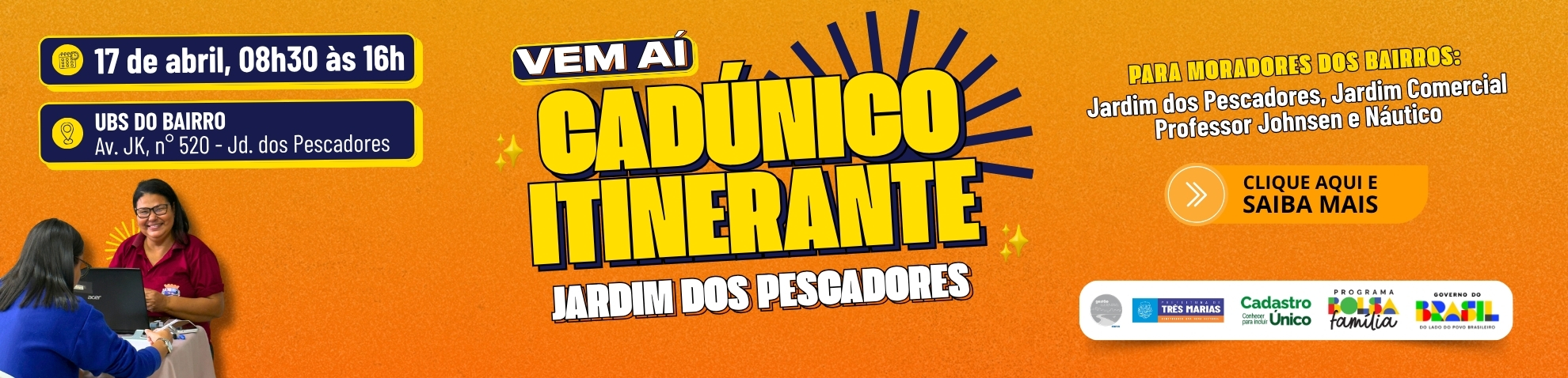 CADASTRO ÚNICO ITINERANTE JARDIM DOS PESCADORES